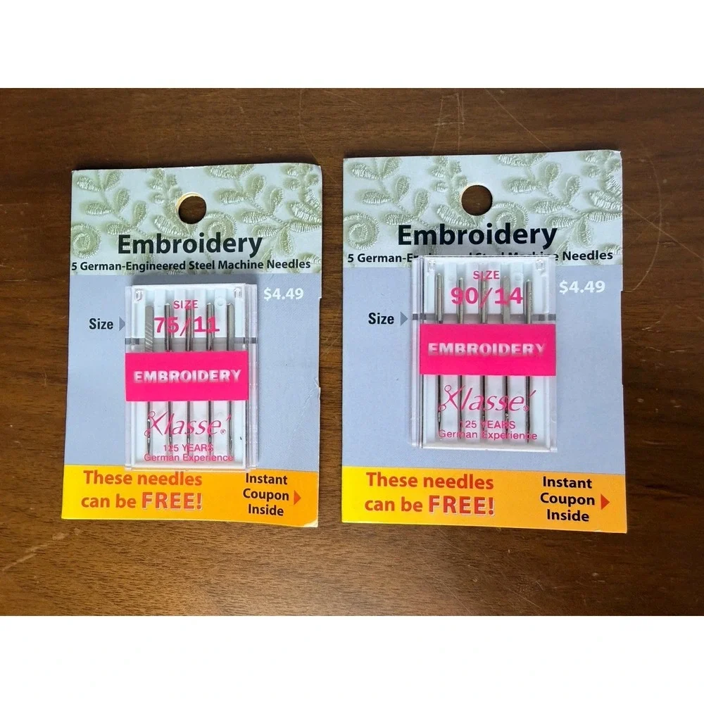 Lot‎ -2 Klasse Embroidery (75 90) Sewing Machine Needles